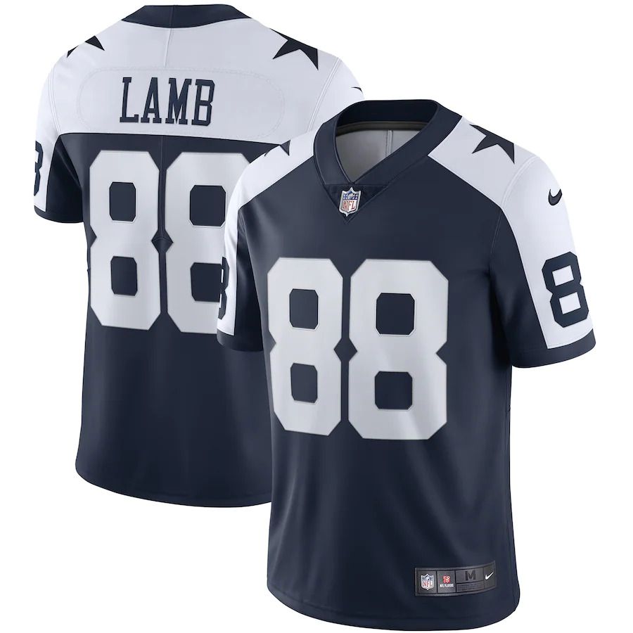 Men Dallas Cowboys 88 CeeDee Lamb Nike Navy Alternate Vapor Limited NFL Jersey